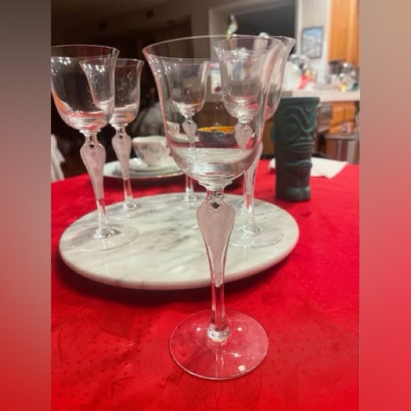 Elegant Faberge Pavlova Wine Glass set of 6 all signed